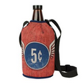 Neoprene Growler Cover with Strap & Hook Closure (4 Color Process)